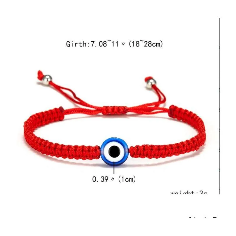 lucky red string bracelet handmade adjustable blue turkish evil eye charm bracelets for women men friendship jewelry gifts