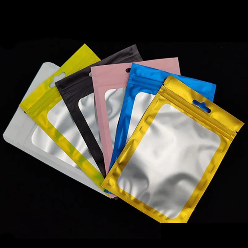 packing bags packages bag colored aluminum foil resealable zip lock one side clear back plastic smell proof pouches