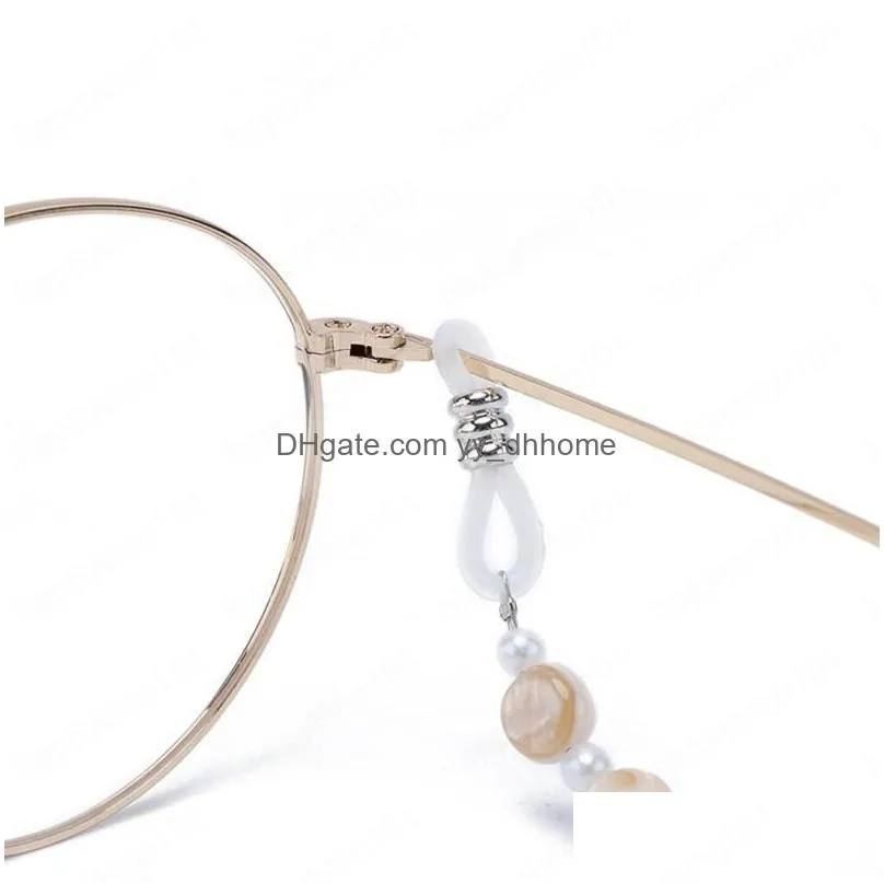 fashion glasses chain for women black shell beads sunglasses cords beaded eyeglass lanyard hold straps eyewear retainer