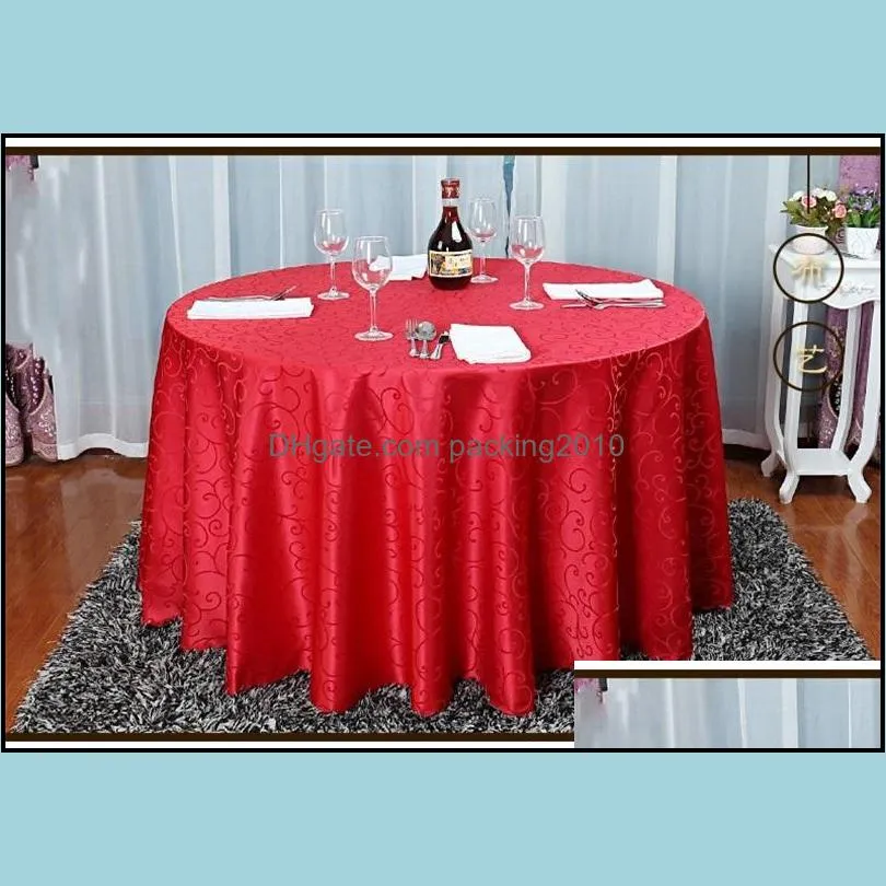 brief design el jacquard tablecloth fashion style table cloth restaurant round table skirt tick for home decorations 51by3 zz