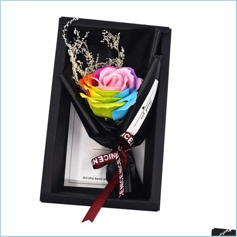 classical christmas gift artificial rose craft for valentine girlfriend delicate color soap flower arrival 8 8xc ww