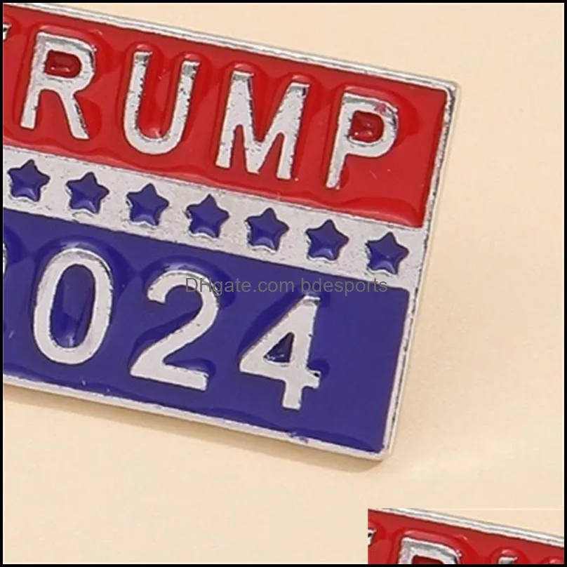 trump 2024 presidential election brooch party supplies u.s. patriotic republican campaign metal pin badge 4547 q2