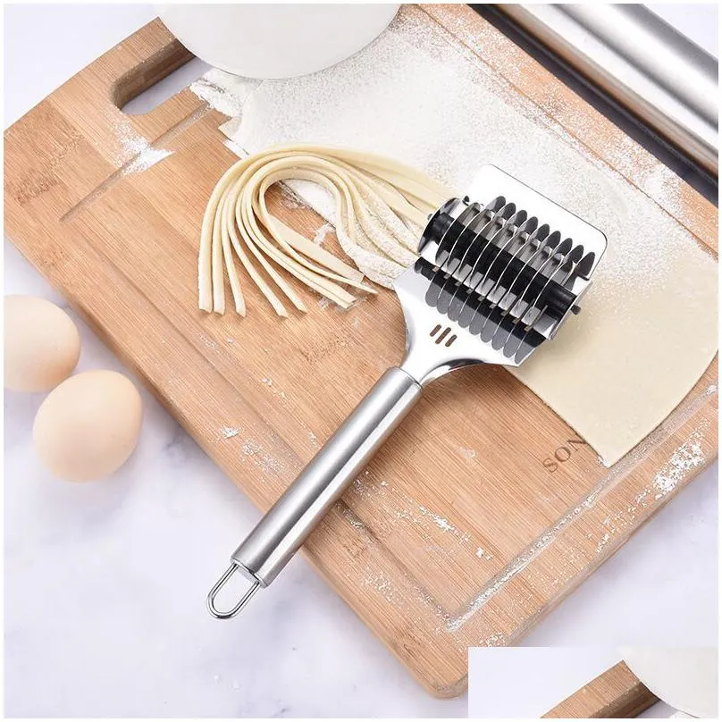 kitchen tools pressing machine nonslip manual noodle cutter dough cutting spaghetti maker roll crusher stainless steel kitchen gadgets 20220829