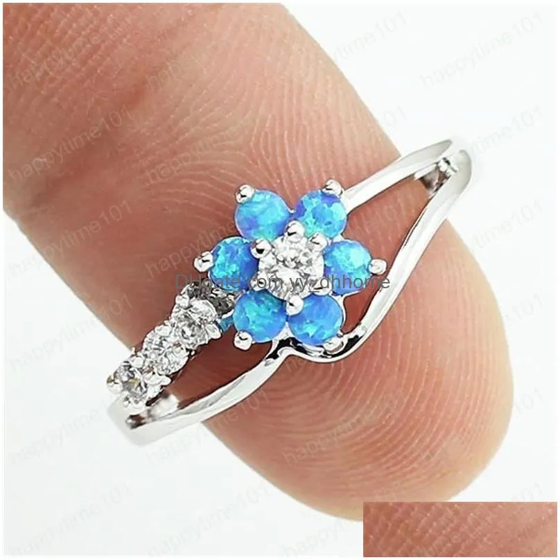 flower opal ring diamond ring wedding rings luxury designer jewelry women rings engagement rings for women designer ring jewelry