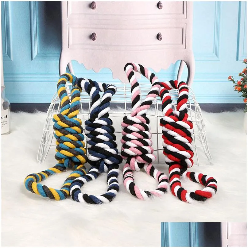 38cm pet chews toy for dogs tough nature cotton rope puppy  antistress fidget toys dogs toothbrush 20220912 e3