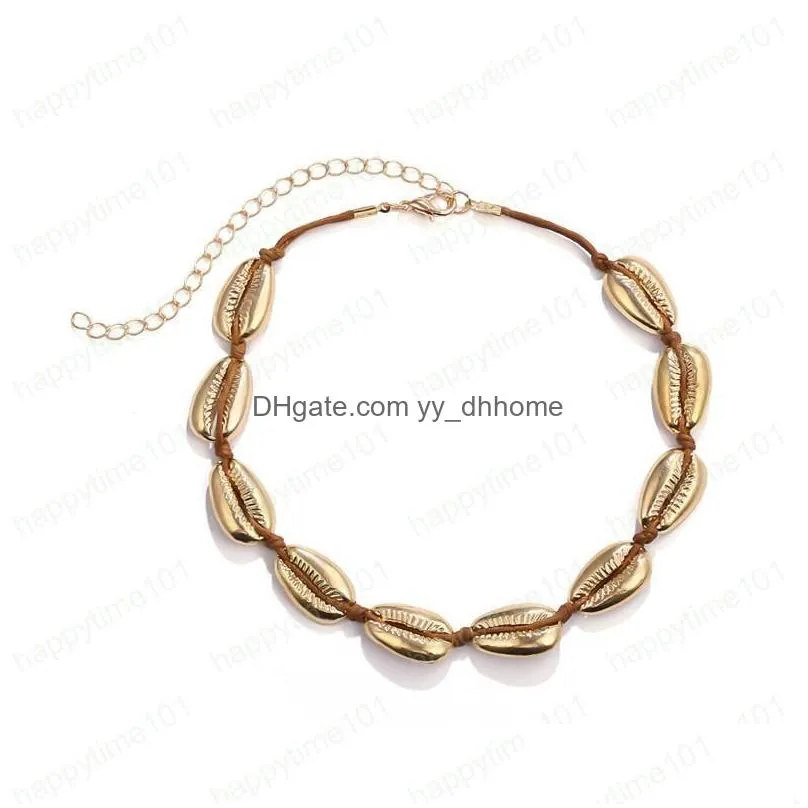 metal shell choker necklace silver gold designer necklace fashion designer jewelry women necklace