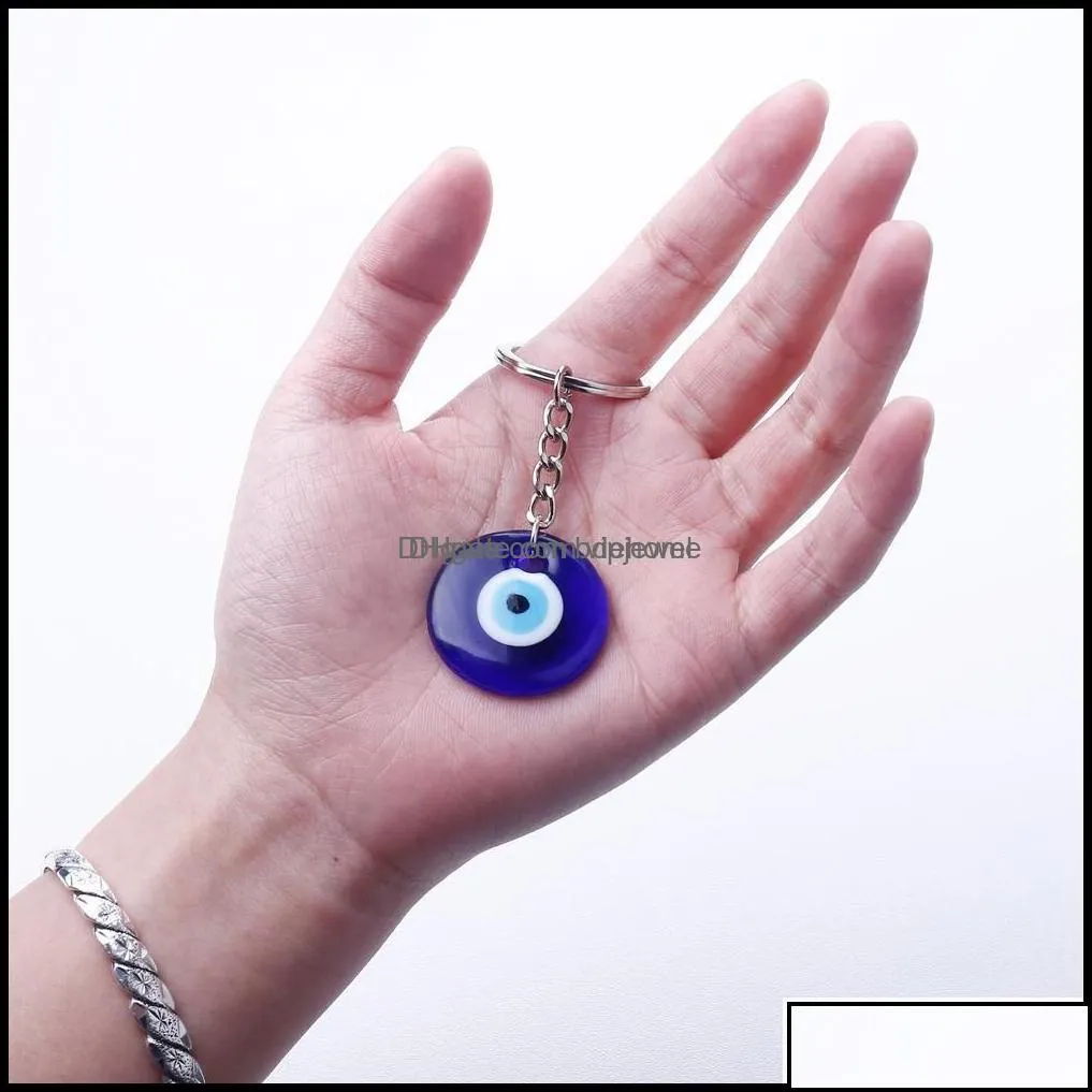 key rings jewelry turkish evil blue eye keychain car ring amet lucky charm hanging pendant jewerly drop delivery 2021 jjc5w