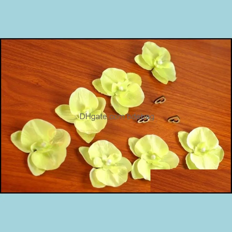 diy artificial moth orchid flowers fashion fake silk flower for children hair accessories romantic design wedding party decorations 0 4zb