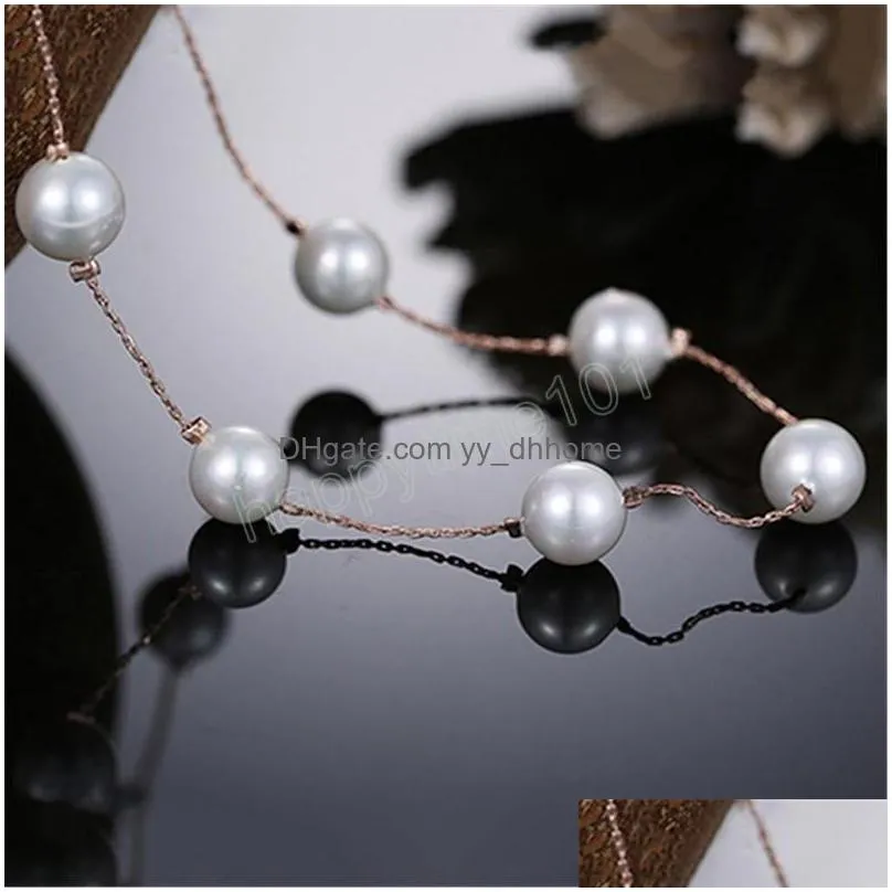 beads neck chain simulated pearl choker necklace gold color goth chocker jewelry on the neck pendant collar for women