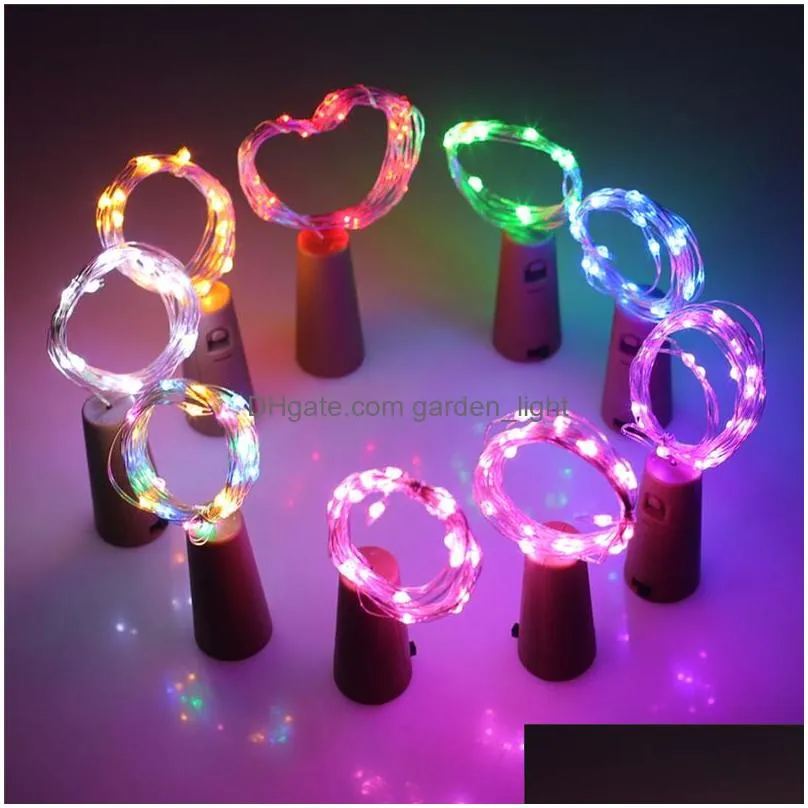 led diy bottle string lights cork shaped bottle stopper light glass for halloween xmas party wedding home decor