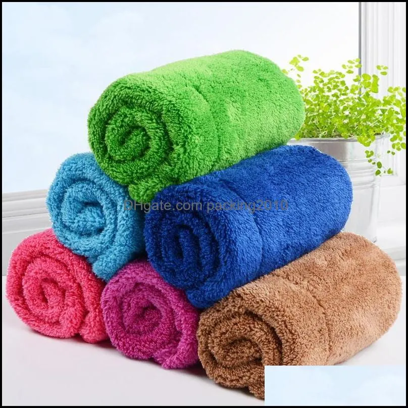 coral velvet dishcloth double deck thickening absorbent rag kitchen cleaning clean desk floor towel no hair arrival 2 1rs k2