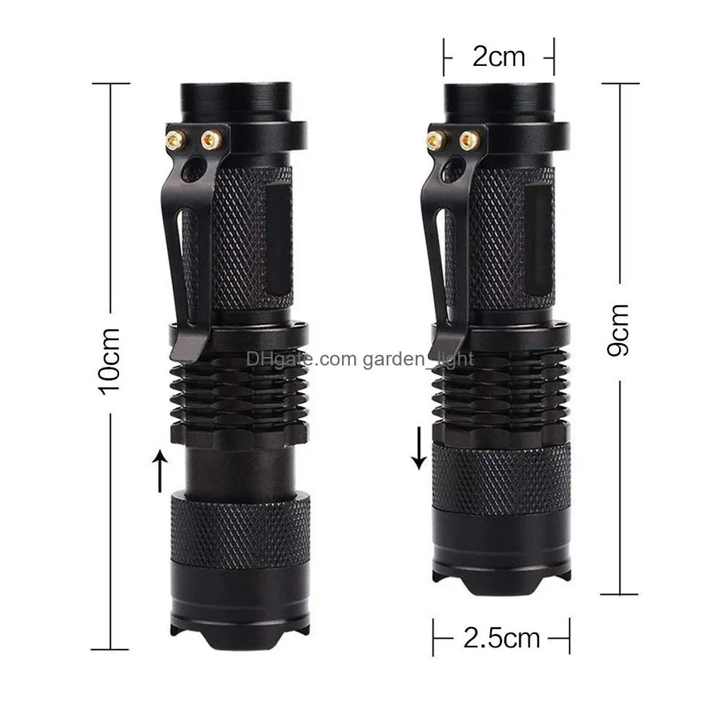 brelong portable bluray 365nm led flashlight mini focus tactics multifunction 3 mode black transform focal length