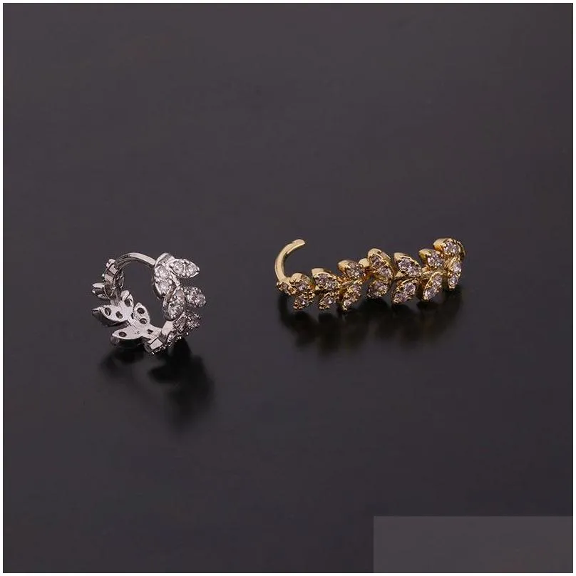 1piece plated gold silver stud earrings for women jewelry zircon star round leaf piercing fashion earrings for teens 252 d3