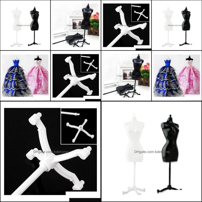 4pcs2 blackadd2 whitefemale mannequin for doll/monster/bjd clothes diy display birthday gift f1nky