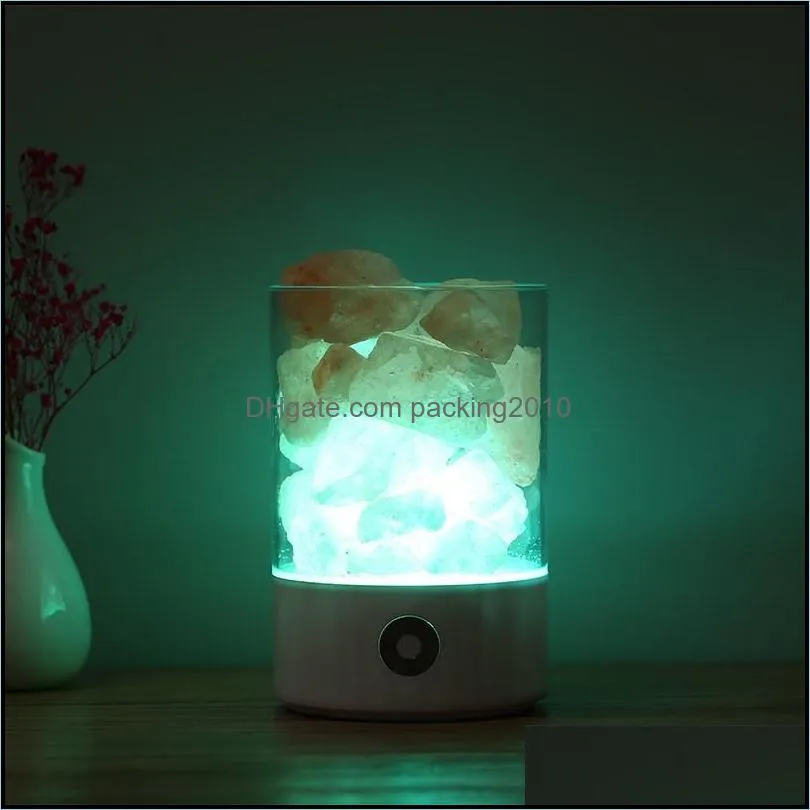 useful usb charging nightlight help sleep himalaya salt lamps plastic seven colors lights increase negative ion lamp 30yx ii