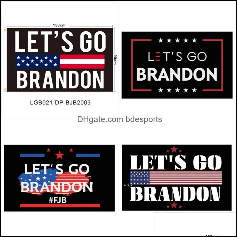 2024 lets go brandon trump election flag double sided presidential flag 150x90cm 5204 q2