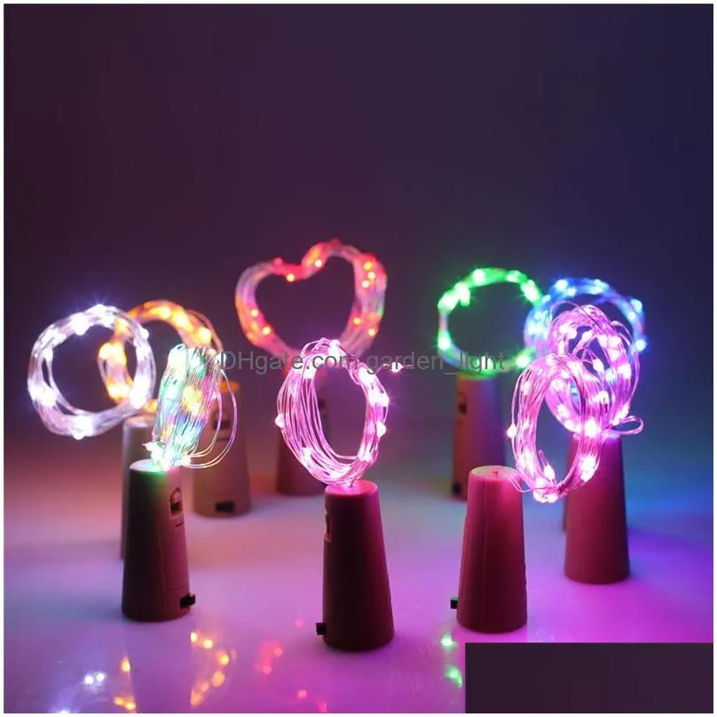 led diy bottle string lights cork shaped bottle stopper light glass for halloween xmas party wedding home decor