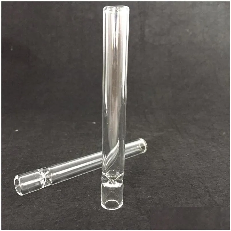 4inch est glass cigarette bat one hitter pipe clear og glass tube for smoking tobacco hand pipes hookah accessories