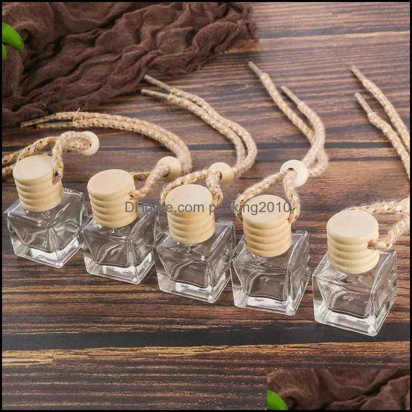 woodiness empty perfume bottle car interior articles pendant multi designs crystal essential oil diffuser bottles 0 7qh k2