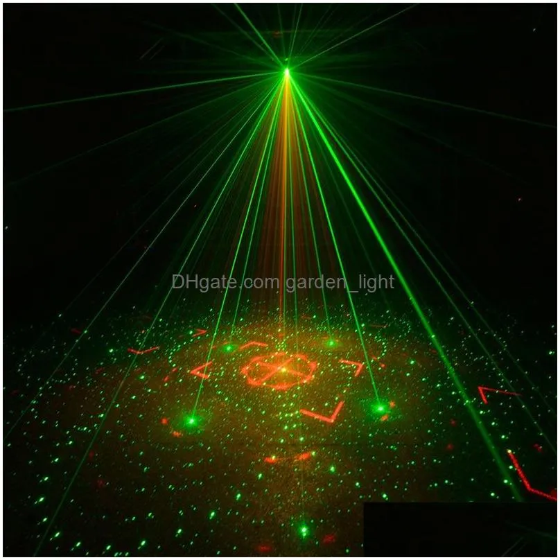 led laser stage projector rgb voice control music disco light family birthday party beam light sound activated flash dj lamp