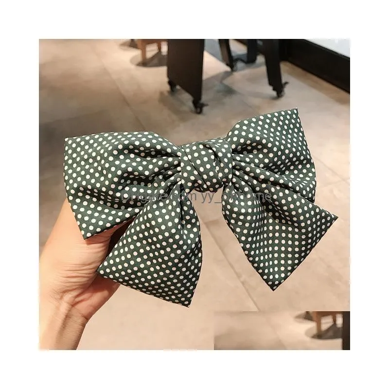 fashion ribbon hairgrips big large bow hairpin for women girls satin trendy ladies hair clip cute barrette hair accessories