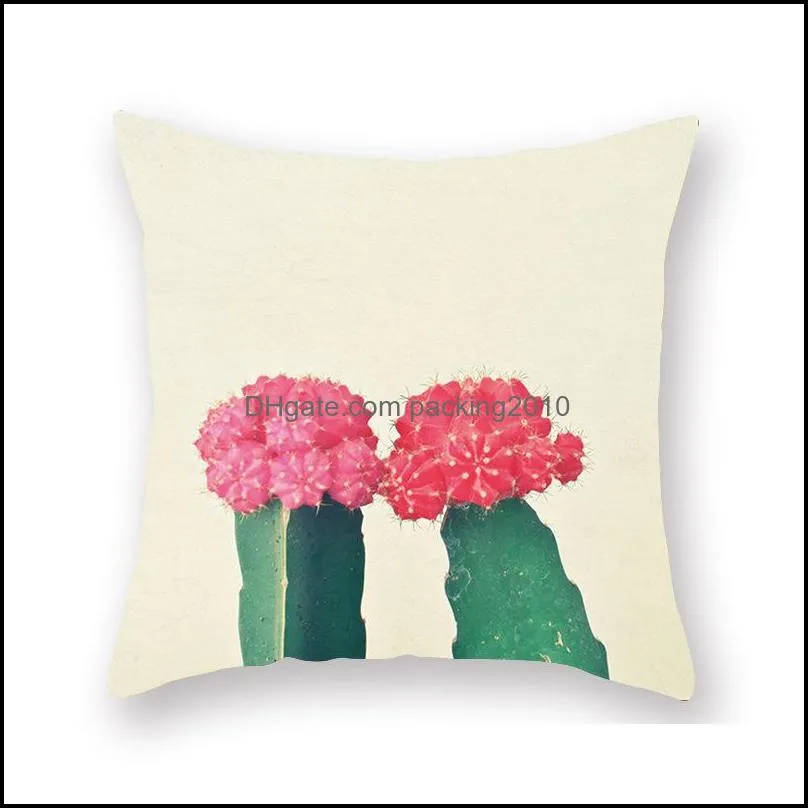 cactus botany patterns pillows cover restoring ancient peach velvet pillowslips pineapple flower pattern pillow case selling 4sx