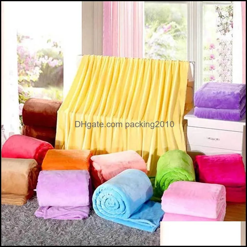 pure color flannel blanket aristocratic tapestry mink coral velvet thickening exquisite gift blankets multicolor 7yw j2