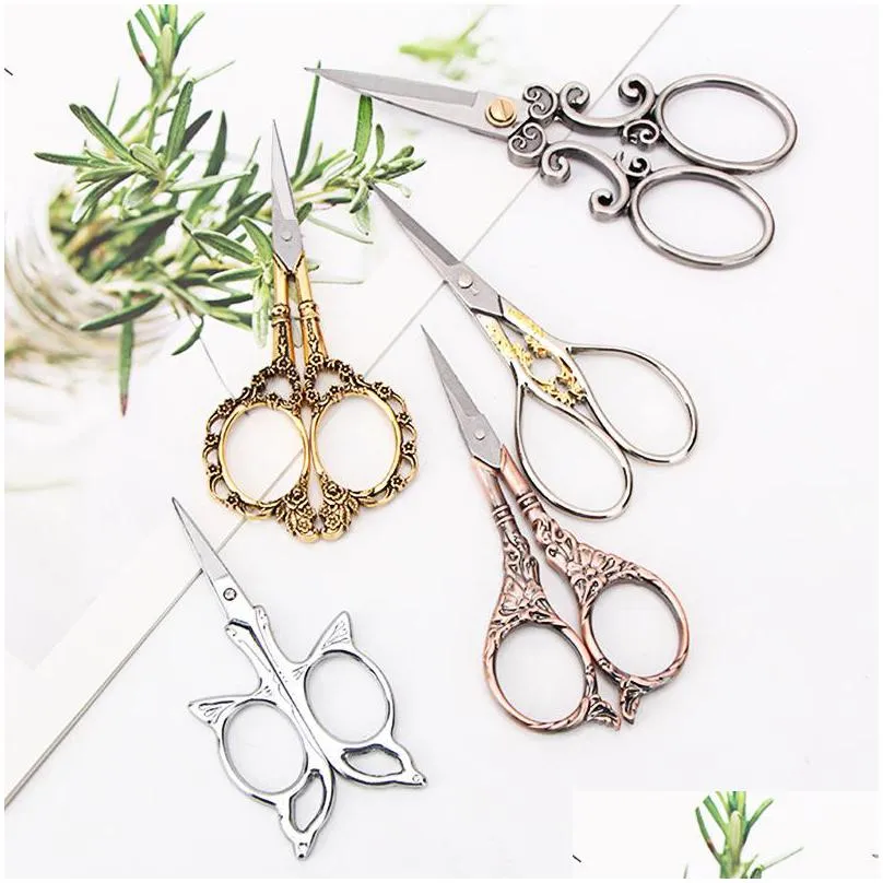 retro scissors antique vintage thread embroidery scissor sewing supplies stainless steel scissors tailor tool 5756 q2