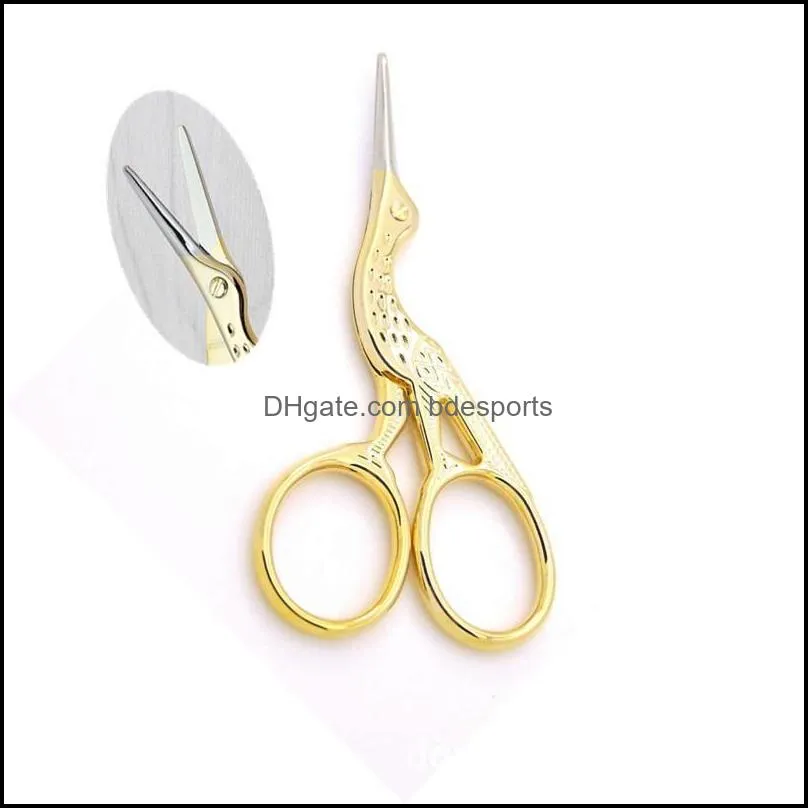 crane scissors cutter embroidery stainless steel vintage style embroidered nose hair scissors hand tools 115mm 6 44xhe1