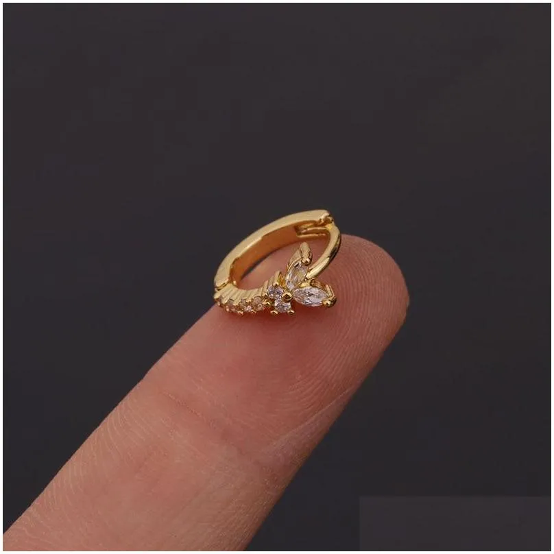 1piece plated gold silver stud earrings for women jewelry zircon star round leaf piercing fashion earrings for teens 252 d3