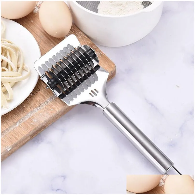 kitchen tools pressing machine nonslip manual noodle cutter dough cutting spaghetti maker roll crusher stainless steel kitchen gadgets 20220829