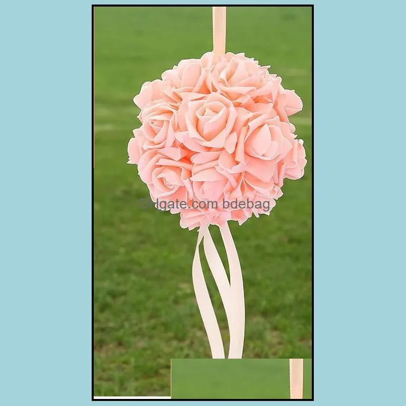 14cm fake flower ball romantic eva foam bouquet choice wedding rose flowers balls decorations 13jz ii