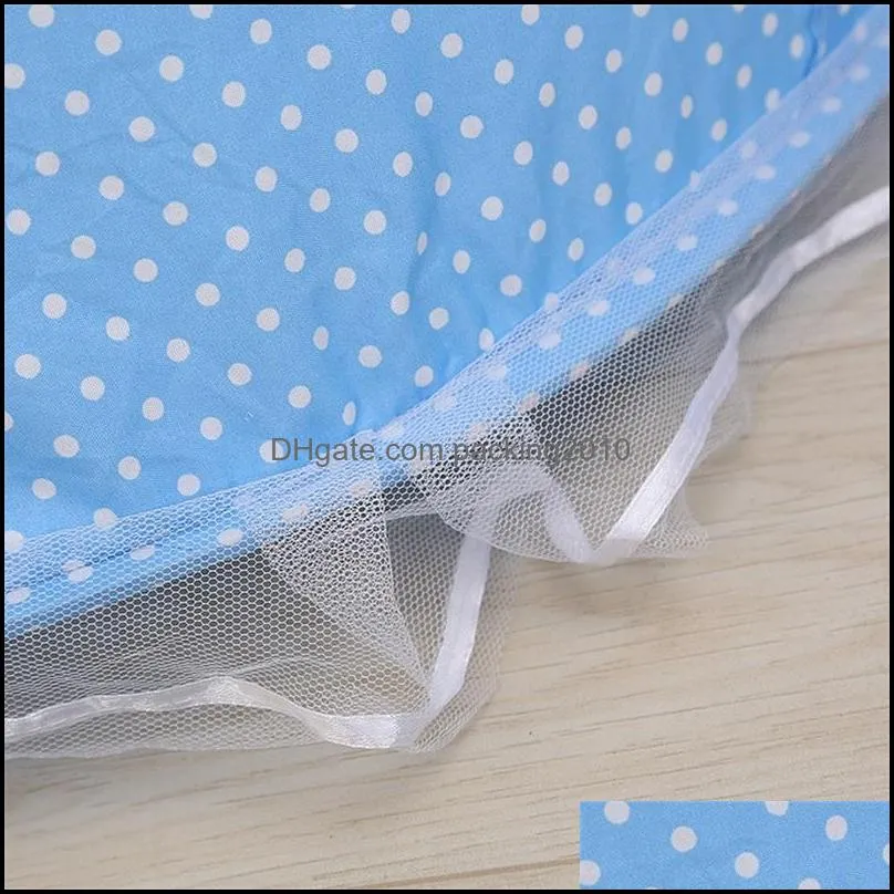 summer children mosquito nets folding non installation flexible bed dot blue pink pillow pads baby mosquito bar 32gj dd