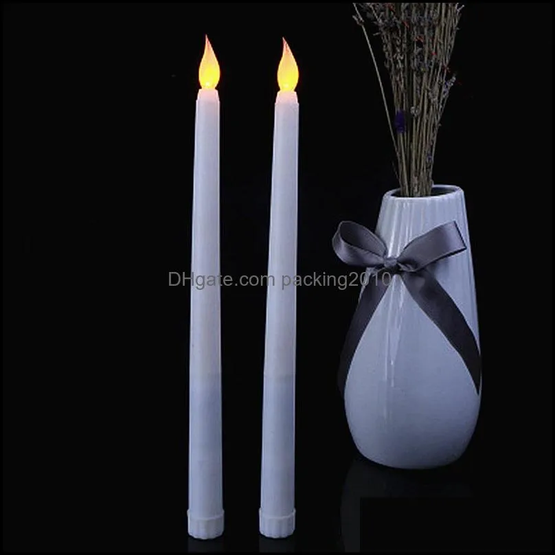 candle lamps electronic remote control simulation led candle lights battery powered long pole light party decoration 4 5jz n2