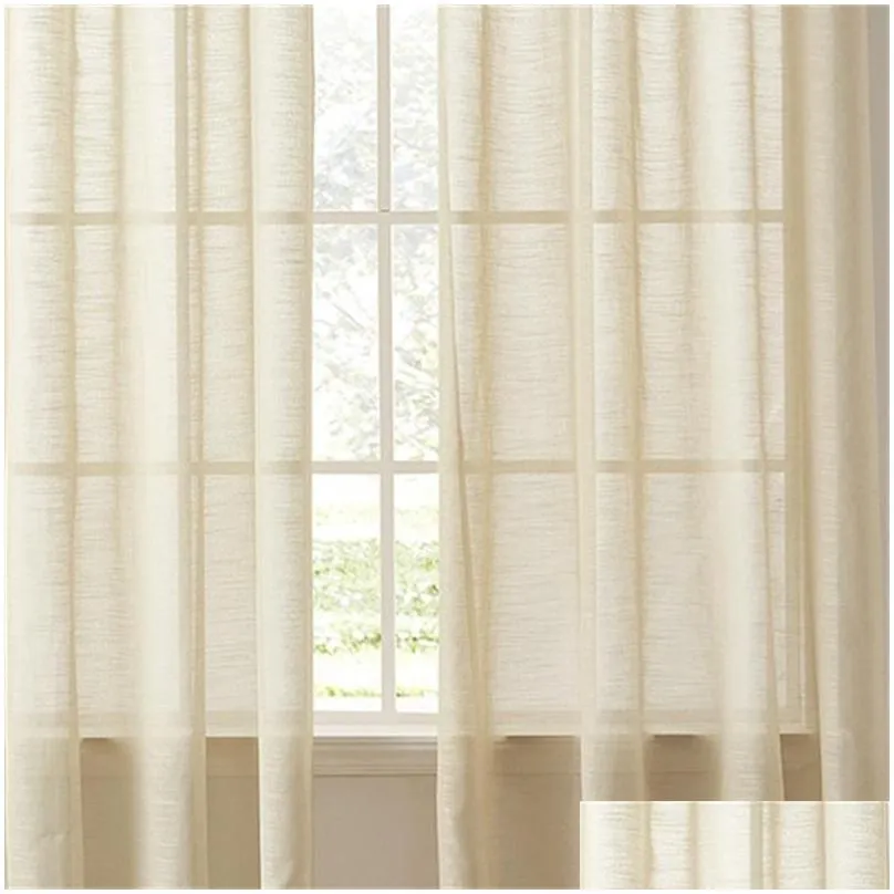 solid white tulle sheer curtains window for living room the bedroom modern tulle voile organza curtains fabric drapes 5714 q2