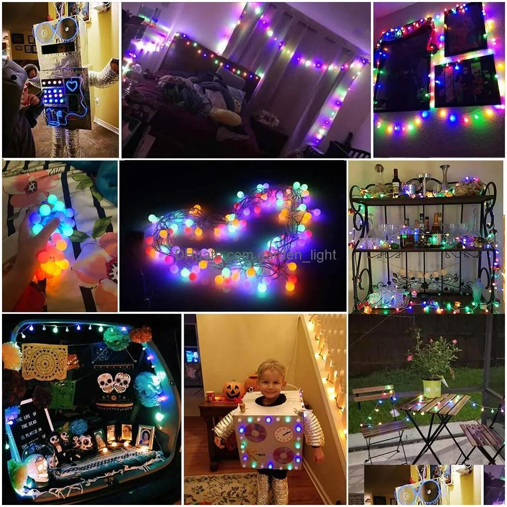 4m 28 led rgb garland string fairy ball light for wedding christmas holiday decoration lamp festival outdoor lights 220v eu plug