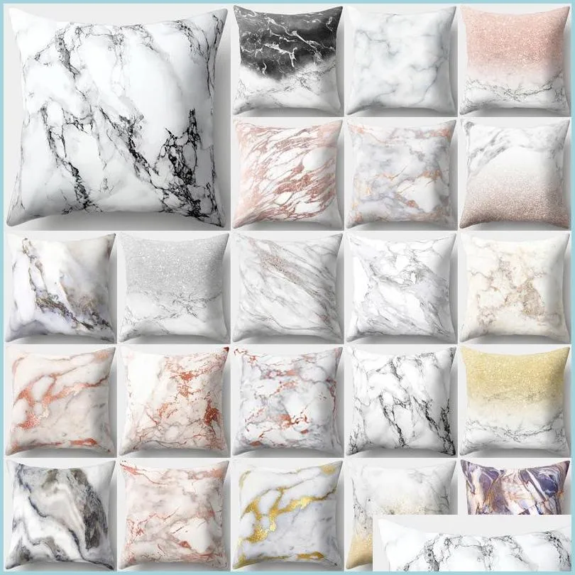 peach skin velvet cloth pillowcase marbling pattern cushion covers eco friendly personality pillow case with different styles 4md j1