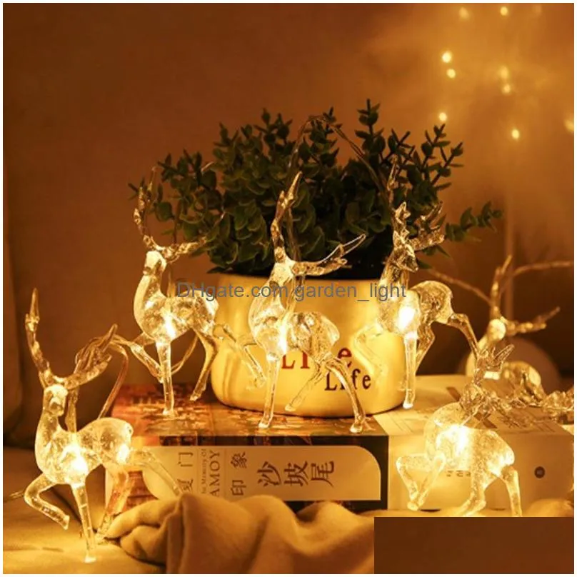 deer led string light battery operated 10led 20led reindeer indoor decoration for home holiday festivals outdoor xmas party