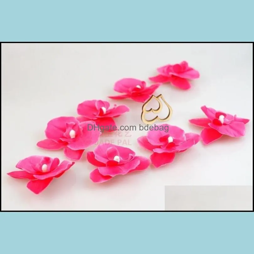 diy artificial moth orchid flowers fashion fake silk flower for children hair accessories romantic design wedding party decorations 0 4zb