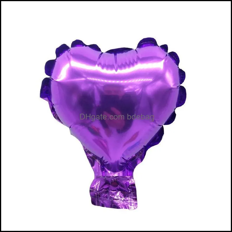 5 inches foil balloon aluminum film heart shaped multi colour valentines day wedding bridal party air balloons decoration 0 12ty l2