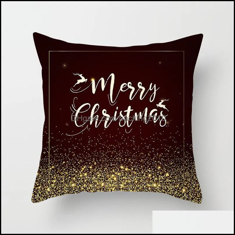 flannel linen square pillow case multi design festival party decoration christmas style home cushion pillows cover 4 2sy l2