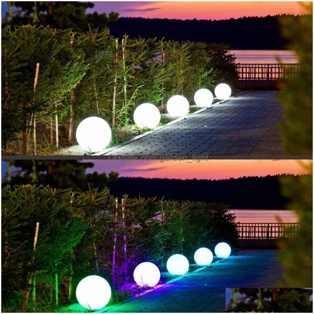 brelong rechargeable color led ball light spherical ball light with remote control home pool party dimmable night light 12cm