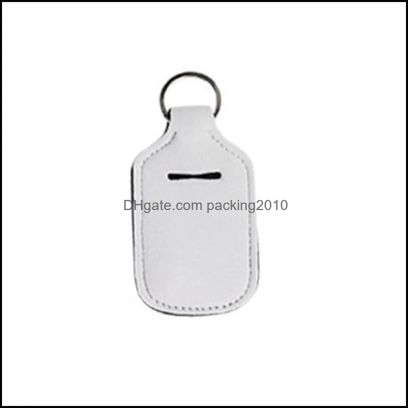 white sublimation blanks bottle cover phreatic material 30ml subpackage bottles sleeve liquid soap wrapping key chain 1 6ny l2