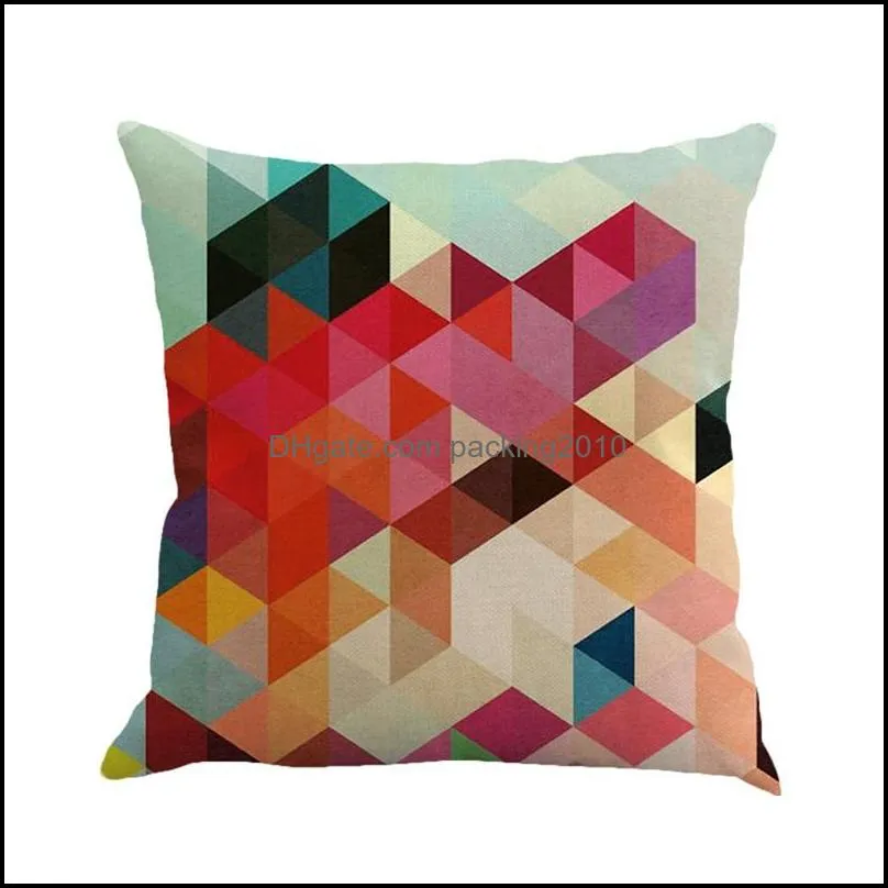 cotton linen pillow case cushion abstract geometry pattern pillows cases colorful flax car office sofa pillowslip 5 5ny l1