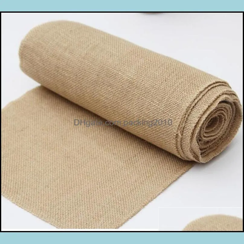 30cmx10m table flag linen roll true colors chair back wedding celebration decorate tablecloth hessian burlap 32tn m2