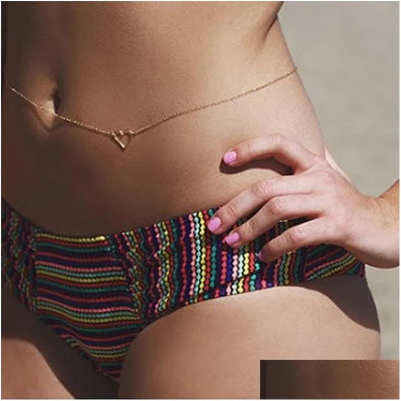 simple boho body chain jewelry beach waist belly bikini chain for women and girls c3