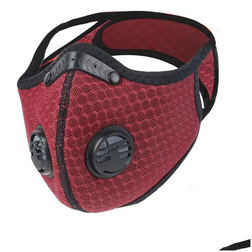 bicycle dustproof sports mask activated carbon cycling running face cover antipollution outdoor training masks with filter 1737 t2