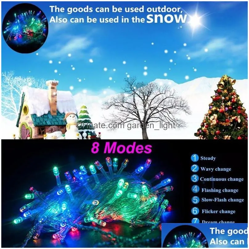 100m 800 led string light 8 modes 31v waterproof fairy light indoor outdoor christmas light for festival wedding christmas