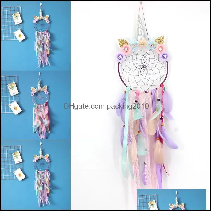 dream catcher ornament home decor cars living room bedroom feathers hanging decoration pattern multicolor