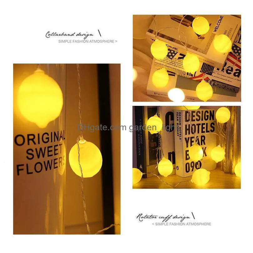 brelong led lemon light string holiday decoration small lantern network red ins string lights store layout flashing light batter